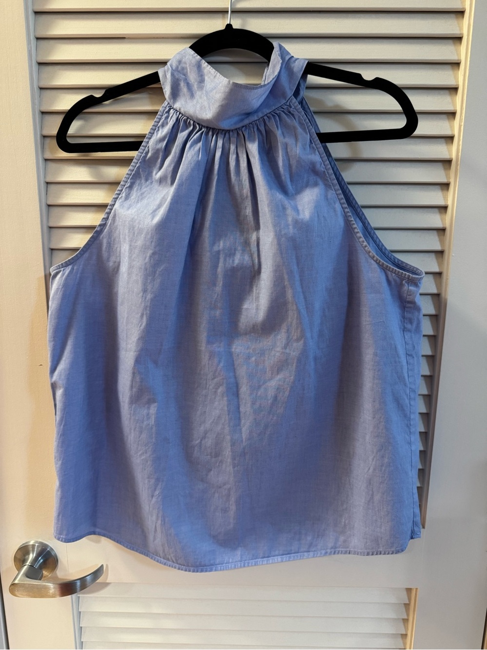 J.Crew Women’s Light Blue Halter Neck Top